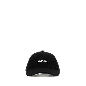 A.P.C. Men Black Stretch Cotton Charlie Baseball Cap